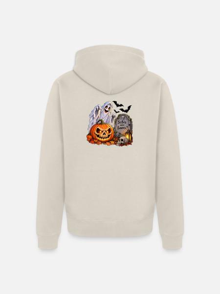 Süßes oder Saures Halloween - Unisex Premium Bio Zip Hoodie - Beige