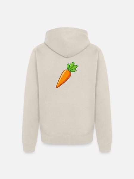 Karotten-Karotten-Gemüse - Unisex Premium Bio Zip Hoodie - Beige