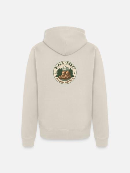 Black Forest Hiking Society - Unisex Premium Bio Zip Hoodie - Beige