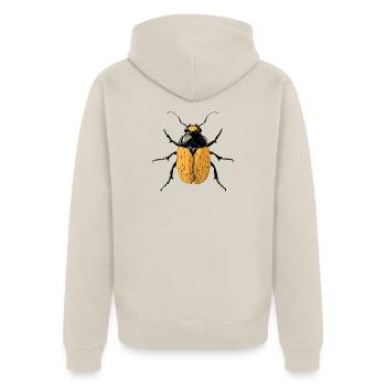 Maikäfer Süßer Hirschkäfer Nashornkäfer Insekten - Unisex Premium Bio Zip Hoodie - Beige - Hinten - Thijin (182cm)