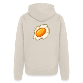 Sunny Fried Egg Illustration - Unisex Premium Bio Zip Hoodie - Beige - Hinten - Thijin (182cm)