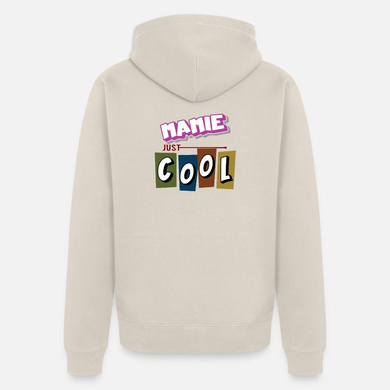 Mamie just cool - Veste à capuche bio Premium Unisexe - beige