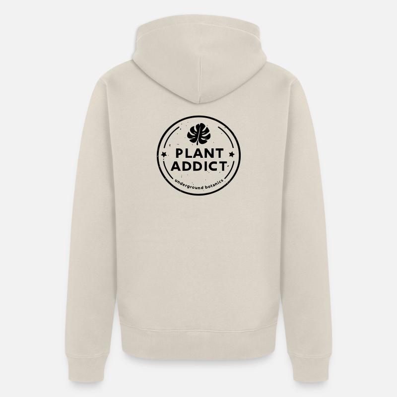 Plant Addict - Unisex Premium Bio Zip Hoodie - Beige