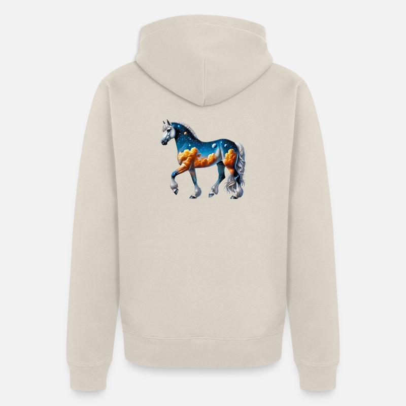 Cheval - Veste à capuche bio Premium Unisexe - beige