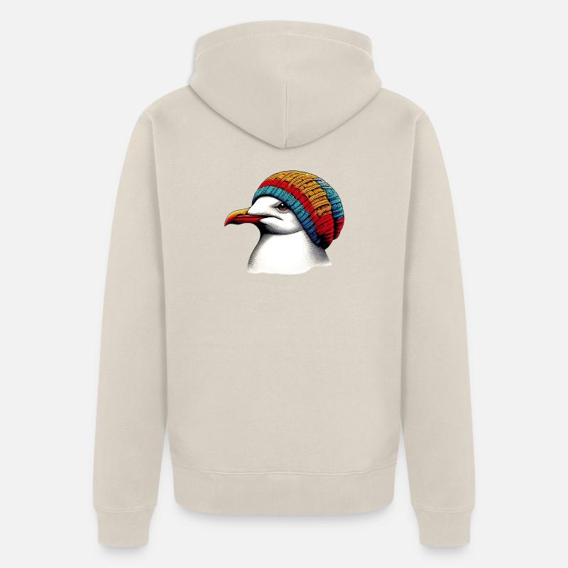 Mouette - Veste à capuche bio Premium Unisexe - beige