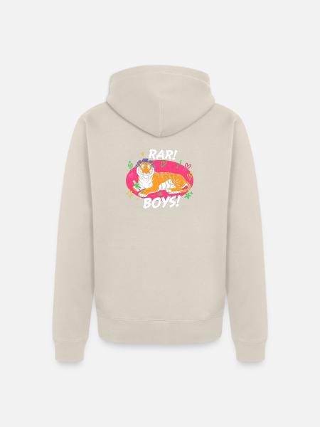 Tiger Lounge RAR BOYS! - Unisex Premium Bio Zip Hoodie - Beige