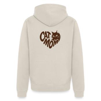 Faute rétro de frappe de Cat Mom Cat Mom - Veste à capuche bio Premium Unisexe - beige - Dos - Thijin (182cm)