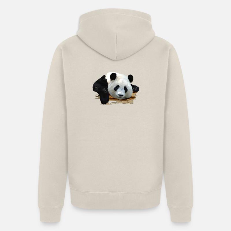 panda - Veste à capuche bio Premium Unisexe - beige