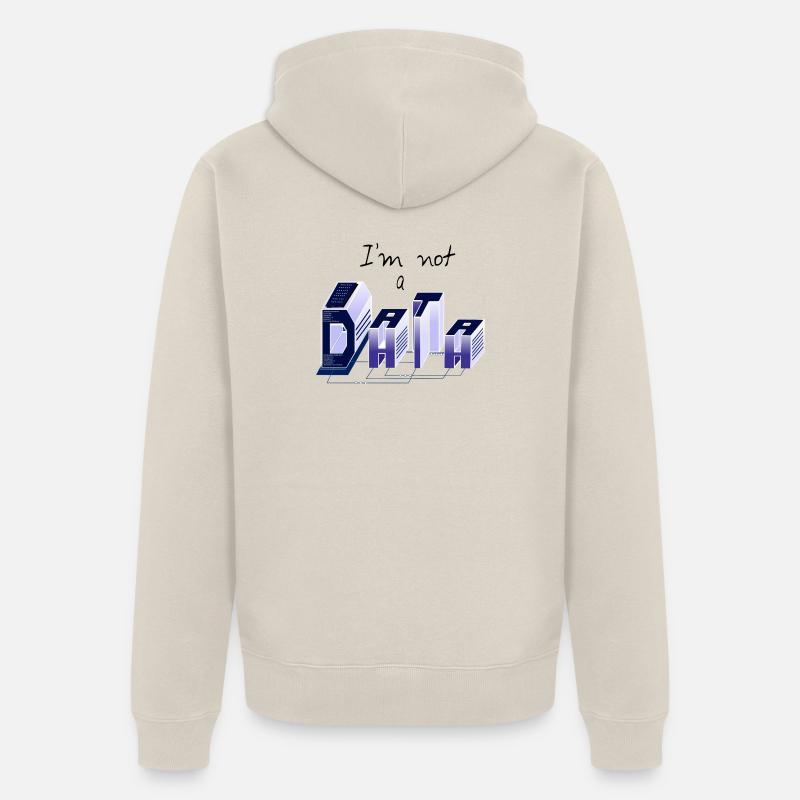 Je suis pas un DATA - Veste à capuche bio Premium Unisexe - beige
