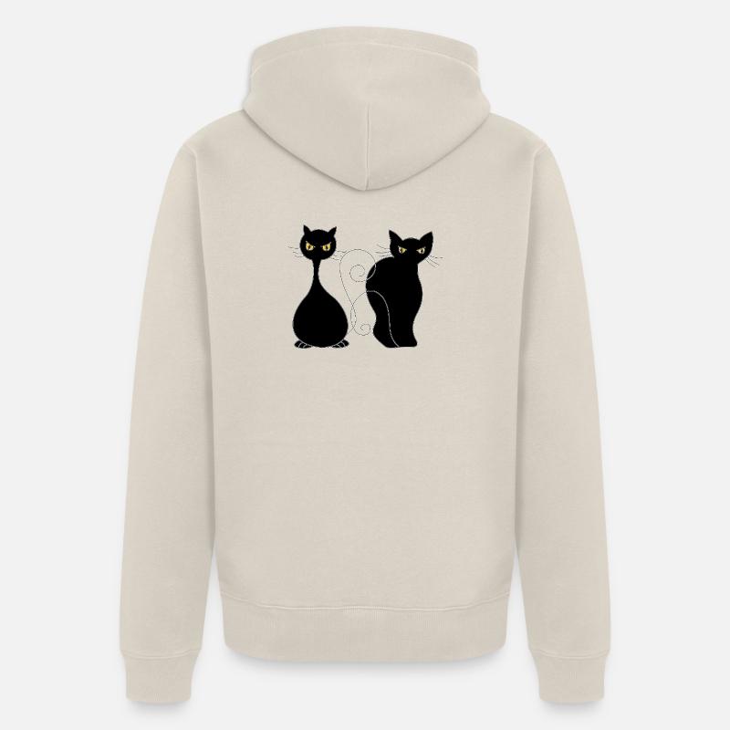Chats - Veste à capuche bio Premium Unisexe - beige