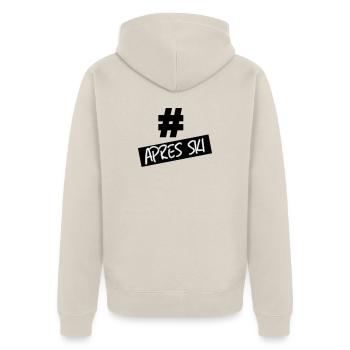 hastag apres ski - Veste à capuche bio Premium Unisexe - beige - Dos - Thijin (182cm)