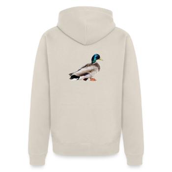 Colvert mâle - Veste à capuche bio Premium Unisexe - beige - Dos - Thijin (182cm)
