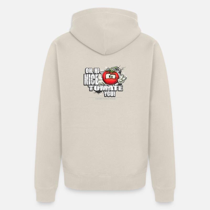 nice tomate you - Veste à capuche bio Premium Unisexe - beige