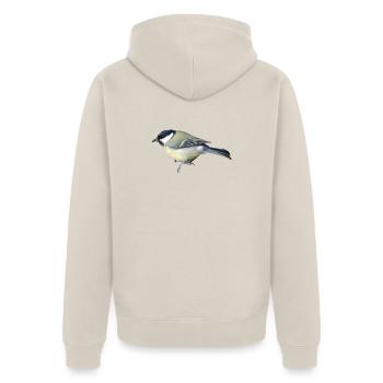 Grand oiseau - Veste à capuche bio Premium Unisexe - beige - Dos - Thijin (182cm)