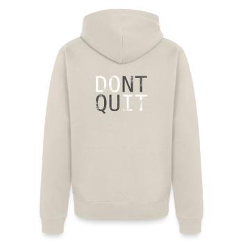 N’arrêtez pas de parler de motivation - Veste à capuche bio Premium Unisexe - beige - Dos - Thijin (182cm)
