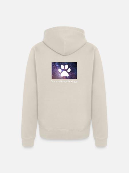 Pfote Universum Geschenkidee für Hundebesitzer  - Unisex Premium Bio Zip Hoodie - Beige