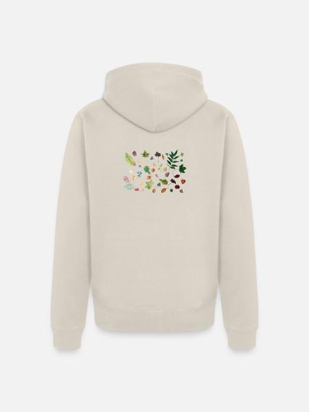 Blätter - Unisex Premium Bio Zip Hoodie - Beige