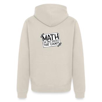 Les mathématiques La seule matière qui compte Nerd Mathe Logo - Veste à capuche bio Premium Unisexe - beige - Dos - Thijin (182cm)