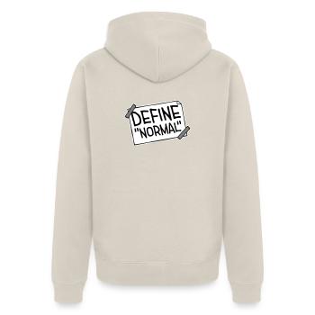 Définir le graphique sarcastique drôle normal - Veste à capuche bio Premium Unisexe - beige - Dos - Thijin (182cm)