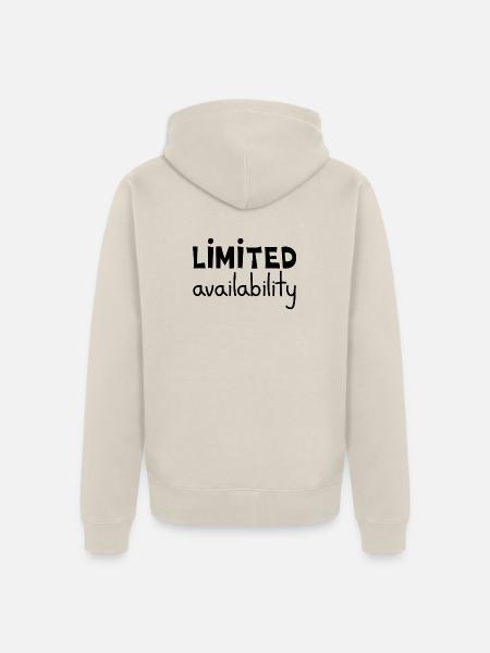Begrenzte Verfügbarkeit, Schwarz - Unisex Premium Bio Zip Hoodie - Beige