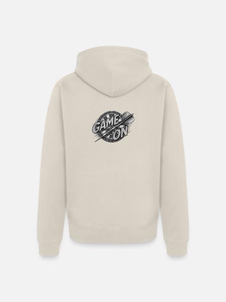 Game On Dartboard Druckmotiv - Unisex Premium Bio Zip Hoodie - Beige