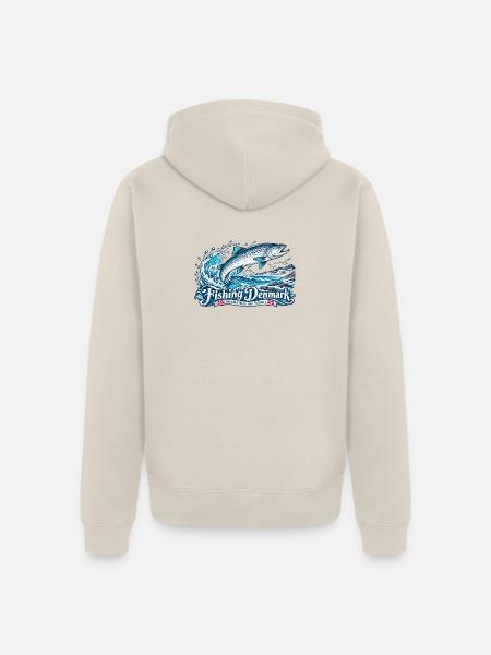 Dänemark Fischerei Wellen-Logo - Unisex Premium Bio Zip Hoodie - Beige