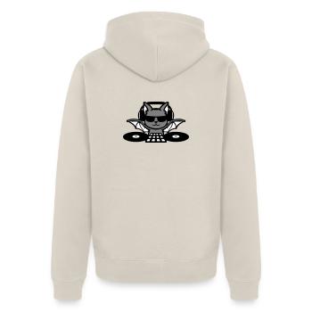 DJ Bat Casque Mixeur Fête d’Halloween - Veste à capuche bio Premium Unisexe - beige - Dos - Thijin (182cm)