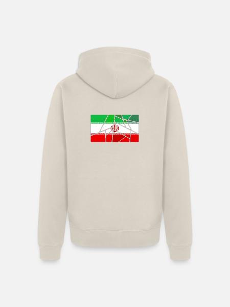 Flagge Iran - Unisex Premium Bio Zip Hoodie - Beige