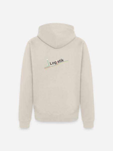 Logistik – Logo - Unisex Premium Bio Zip Hoodie - Beige
