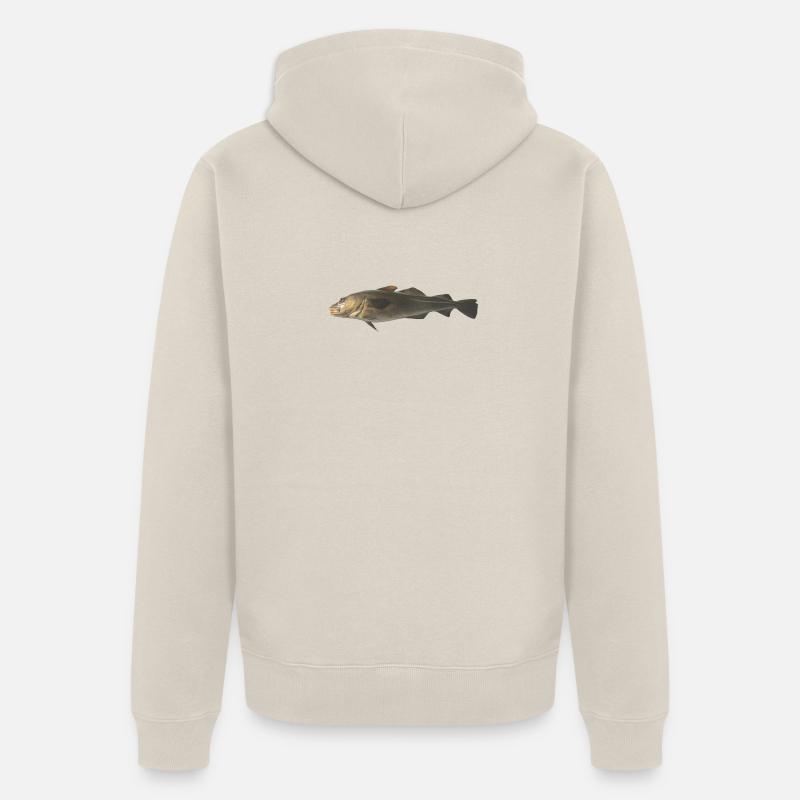morue - Veste à capuche bio Premium Unisexe - beige