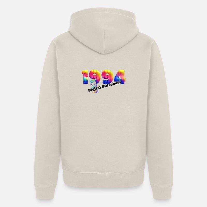 1994 – Première ère numérique - Veste à capuche bio Premium Unisexe - beige