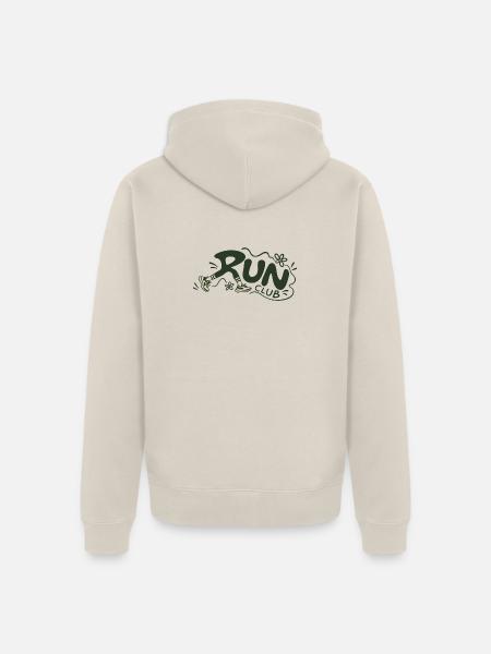 Run Club Retro Running - Unisex Premium Bio Zip Hoodie - Beige