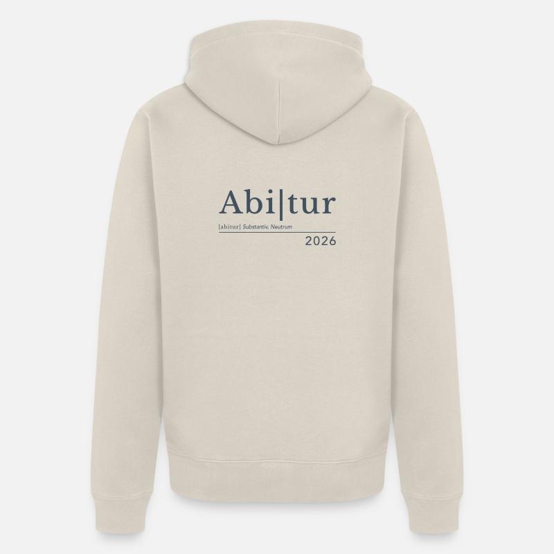 Abitur 2026 - Unisex Premium Bio Zip Hoodie - Beige