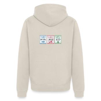Joyeux Noël - Veste à capuche bio Premium Unisexe - beige - Dos - Thijin (182cm)