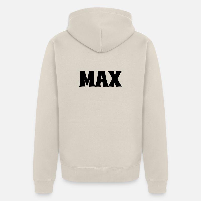 Max - Unisex Premium Bio Zip Hoodie - Beige