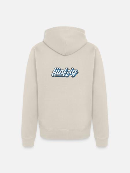 Moosach fünfzig Retro fuenfzig 50 München Minga   - Unisex Premium Bio Zip Hoodie - Beige
