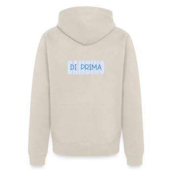 Bambino Figlio Prima, Italien - Unisex Premium Bio Zip Hoodie - Beige - Hinten - Thijin (182cm)