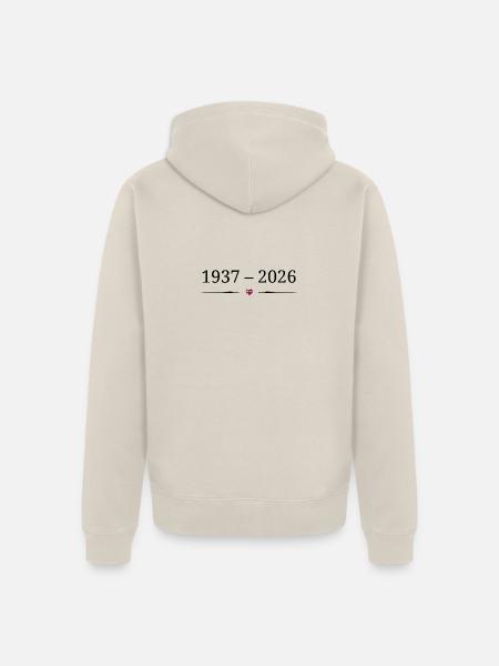 1937–2026 In Gedenken - Unisex Premium Bio Zip Hoodie - Beige