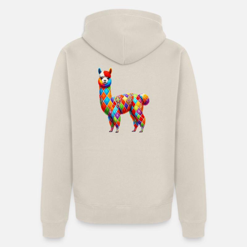 Alpaka - Unisex Premium Bio Zip Hoodie - Beige