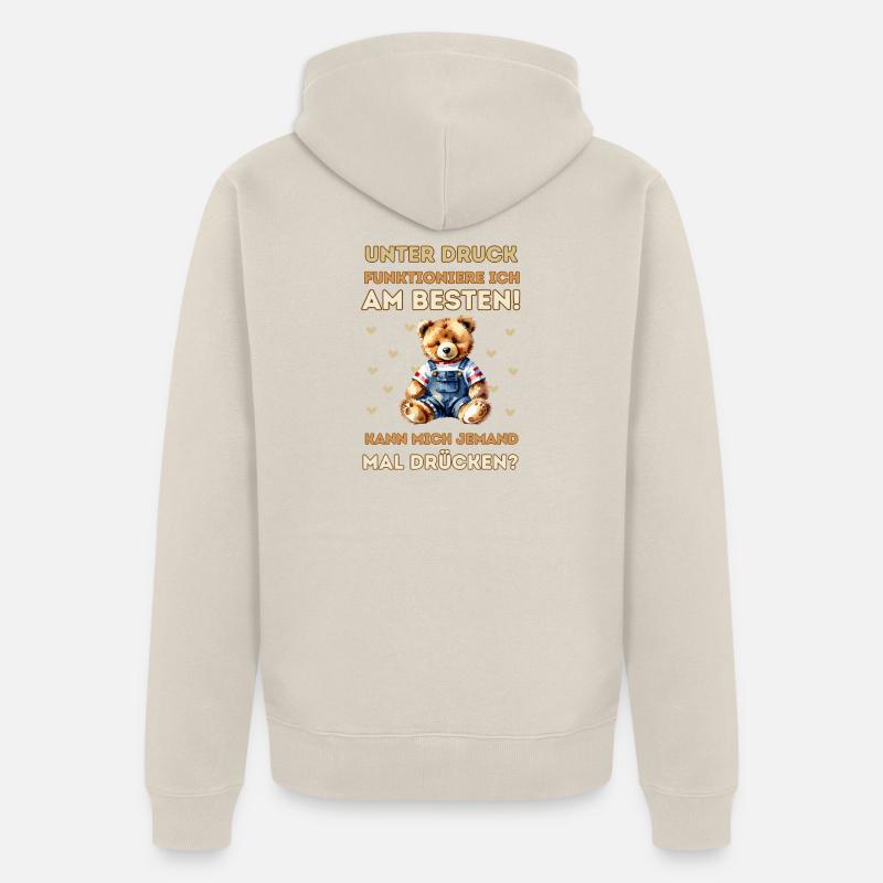 Squeeze Me Teddy - Aquarelle Design - Veste à capuche bio Premium Unisexe - beige