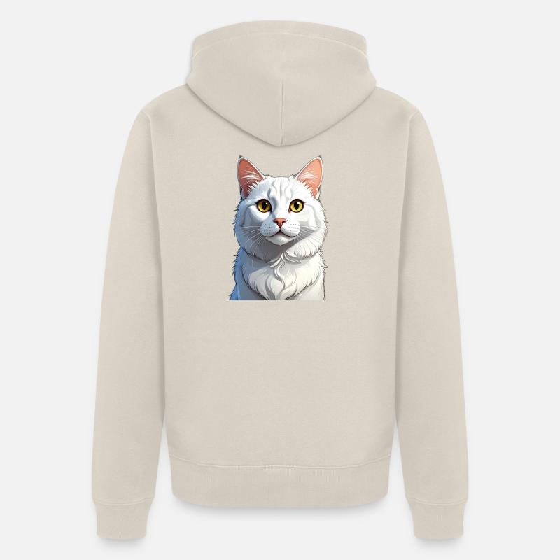 Vit katt - Ekologisk premiumluvjack unisex - beige