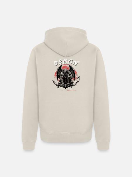 Dämonenwächter in Ketten - Unisex Premium Bio Zip Hoodie - Beige