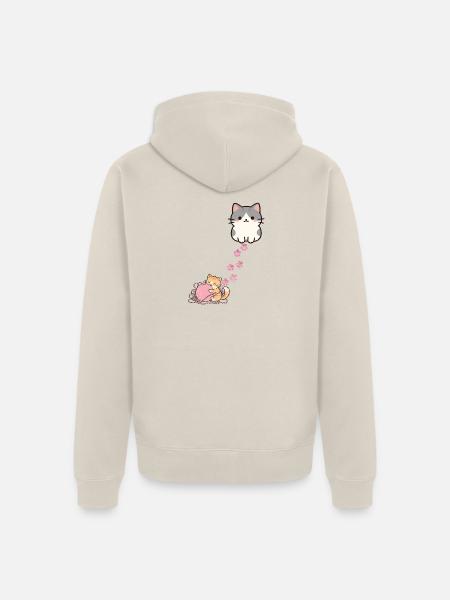 Kätzchen - Unisex Premium Bio Zip Hoodie - Beige