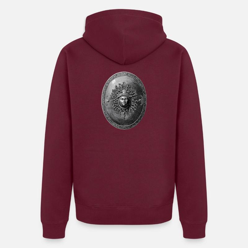 Bouclier antique – Gravure classique Veste à capuche bio Premium Unisexe