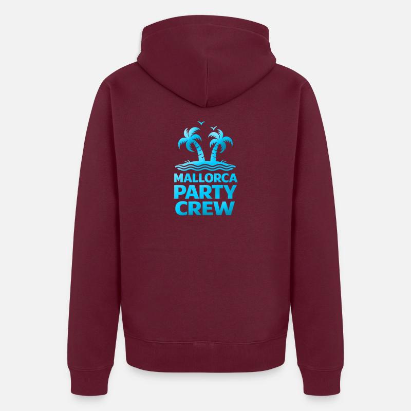 Mallorca Party Crew - Veste à capuche bio Premium Unisexe - bourgogne