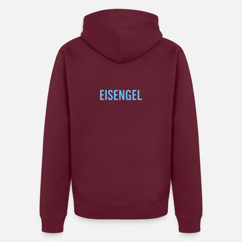 Eisengel Frostmotiv Unisex Premium Bio Zip Hoodie