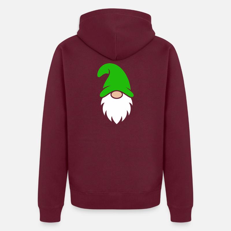 Noël Gnome de Noël chapeau vert clair Veste à capuche bio Premium Unisexe