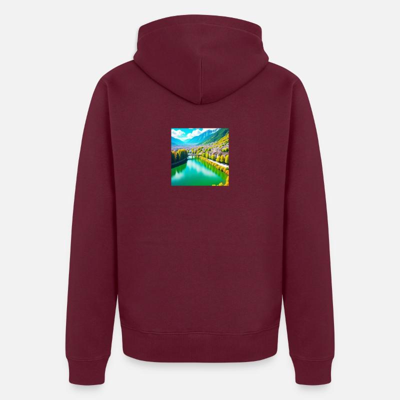 Emerald Valley and Alpine Village Unisex Premium Organic Zip Hoodie