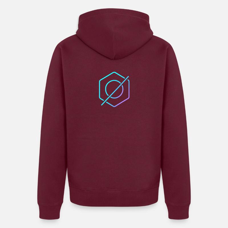 Équilibre néon - Veste à capuche bio Premium Unisexe - bourgogne