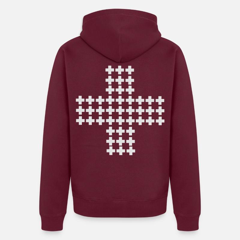 Viele Schweizerkreuze Unisex Premium Bio Zip Hoodie